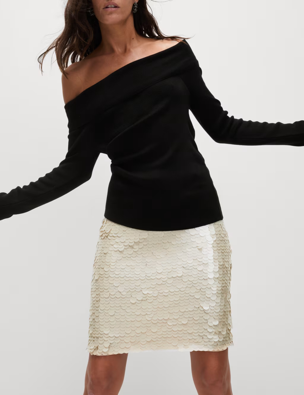 Sequin Knee Length Column Skirt | Marks & Spencer (UK)