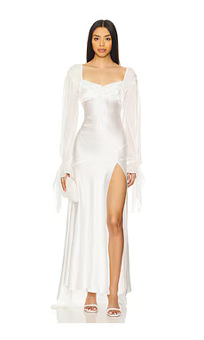 For Love & Lemons Evy Gown in White from Revolve.com | Revolve Clothing (Global)