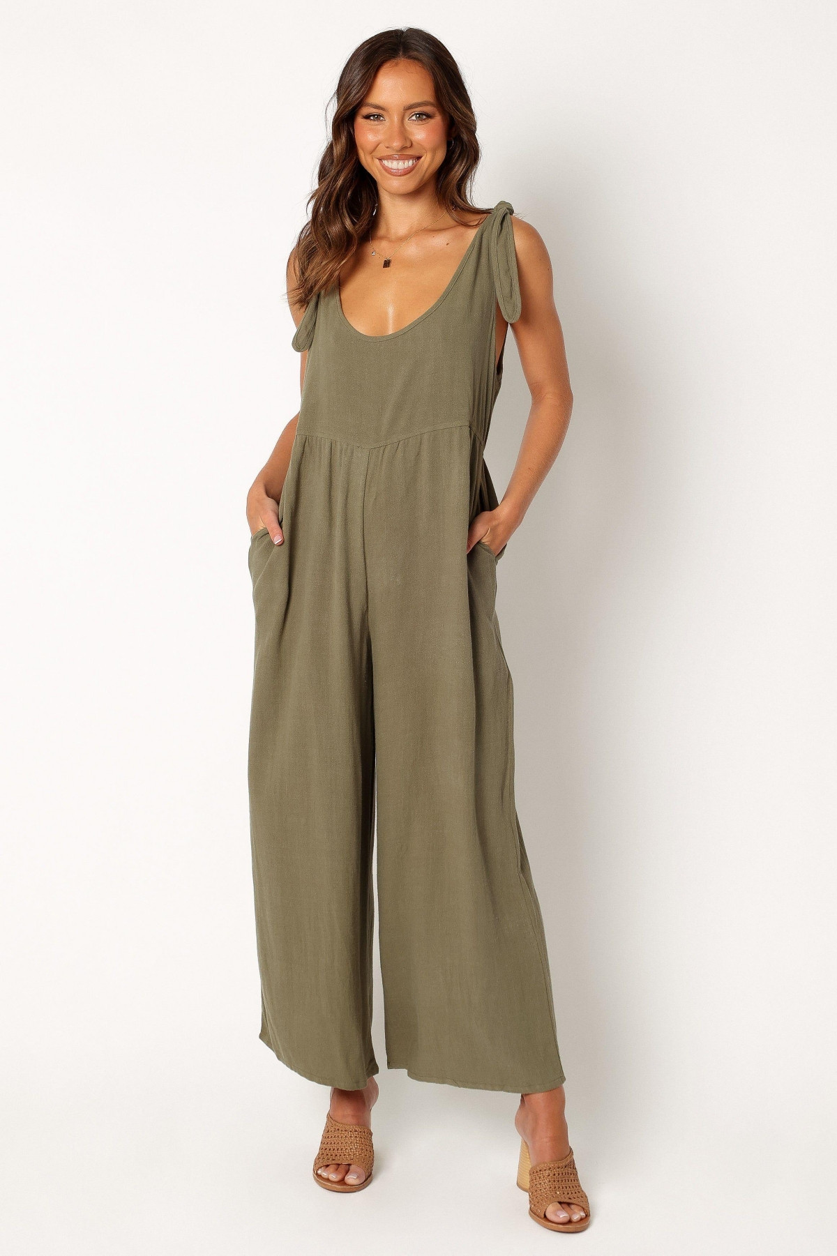 Petal and Pup Women's Ayla Linen Jumpsuit - Olive | Macy's