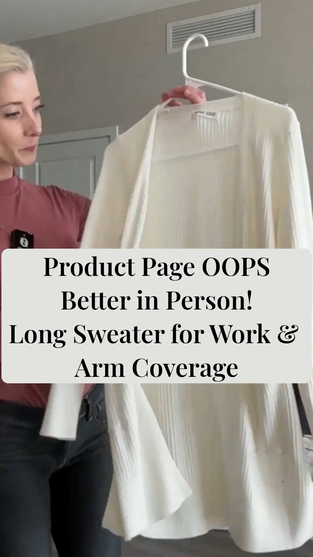 Arm and sleeveless dress coverage! A great sweater for open front easy styling and coverup. Product Page OOPS! Better in Person! LTK ta girl and shockingly LTK petite girl friendly Long Sweater for Work & Arm Coverage. All year LTK seasonal find for LTK workwear and LTK travel  

#LTK video #LTK travel must #LTKWorkwear

#LTKtravel #LTKworkwear #LTKVideo