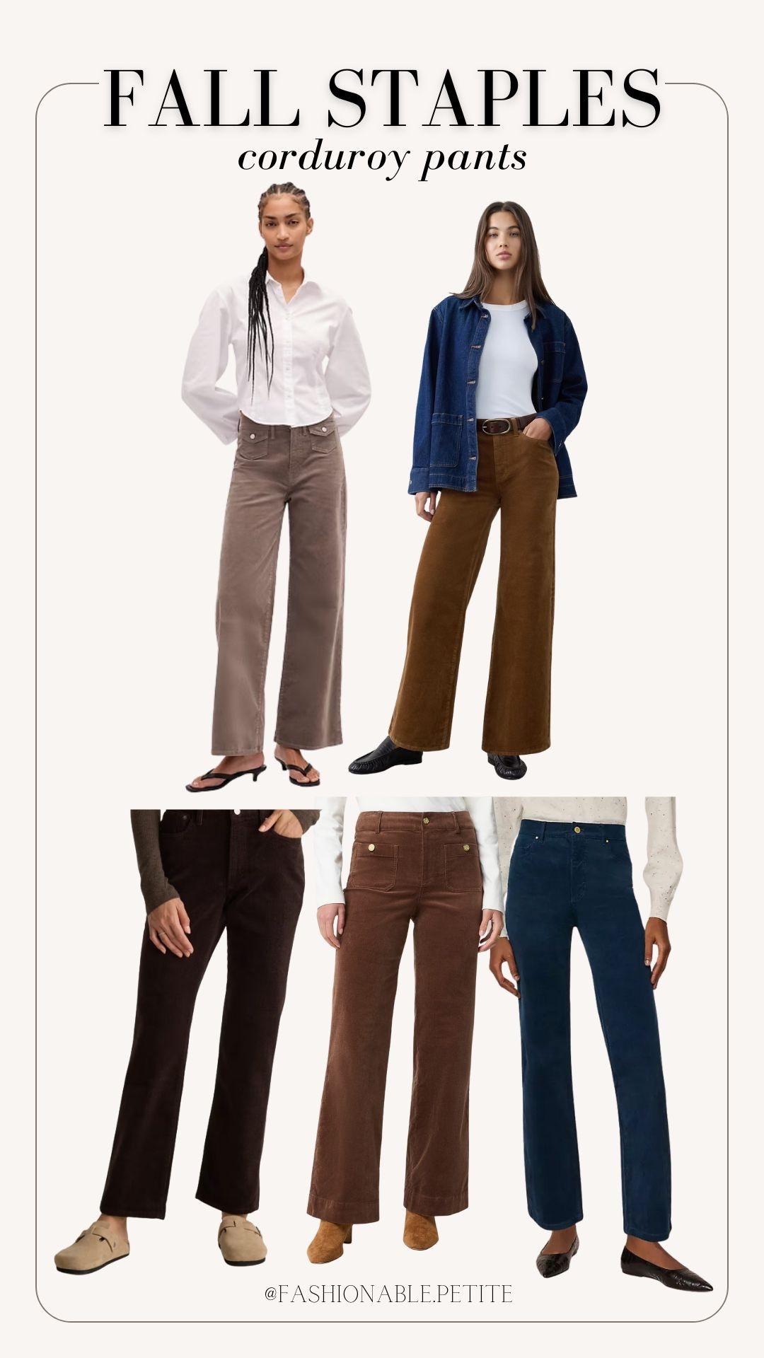 Corduroy pants that are petite friendly!

Corduroy pants, fall outfit, petite pants 

#LTKPetite #LTKSaleAlert #LTKFindsUnder100