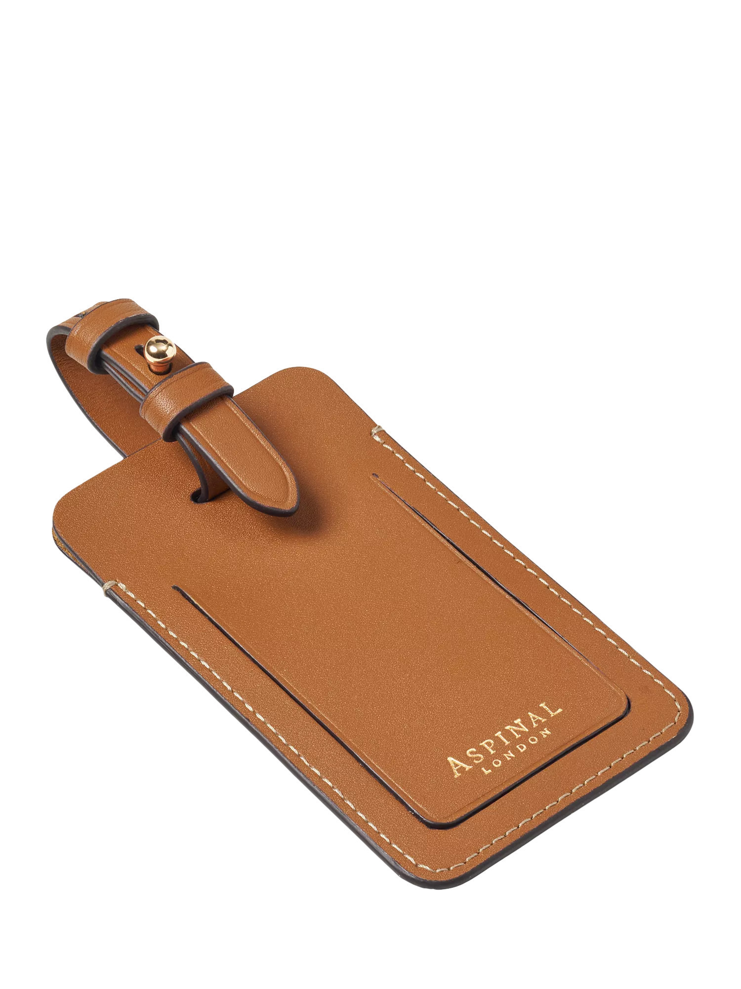 Aspinal of London Luggage Tag, Tan | John Lewis (UK)