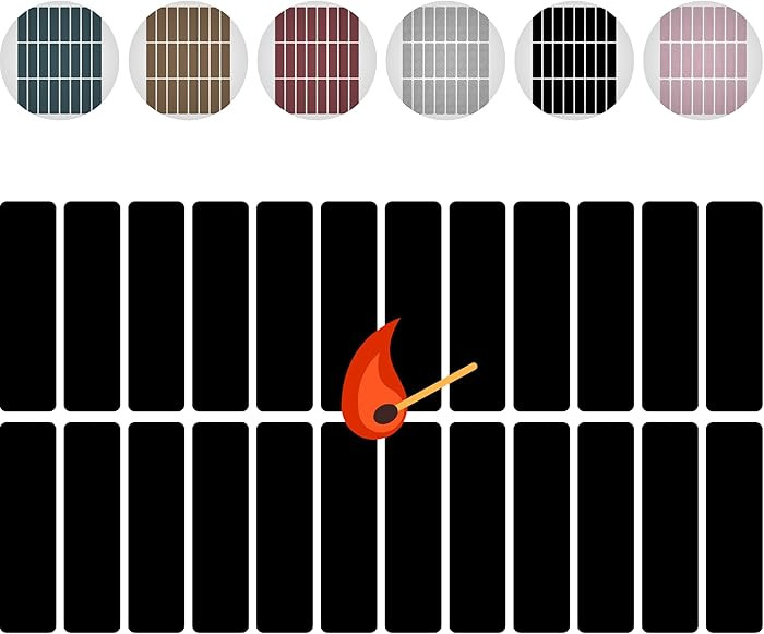 24 Count Sheet of Color Adhesive Match Striker Strip Stickers (2" x 1/2") | Replacement Stryker S... | Amazon (US)