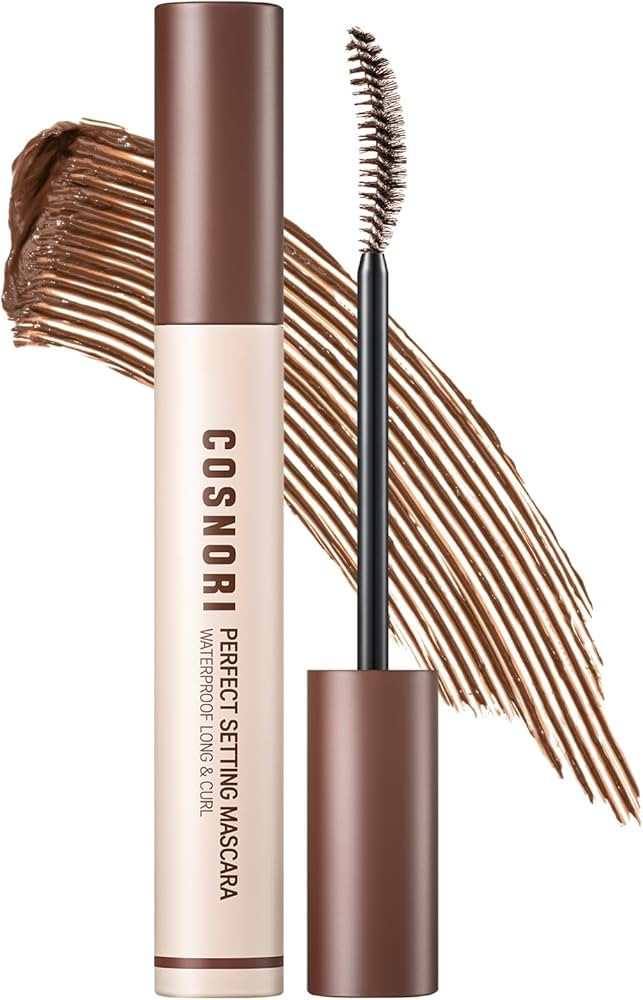COSNORI Perfect Setting Waterproof Mascara Long&Curl 02 Cozy Brown – Long Lasting Smudge - Brow... | Amazon (US)