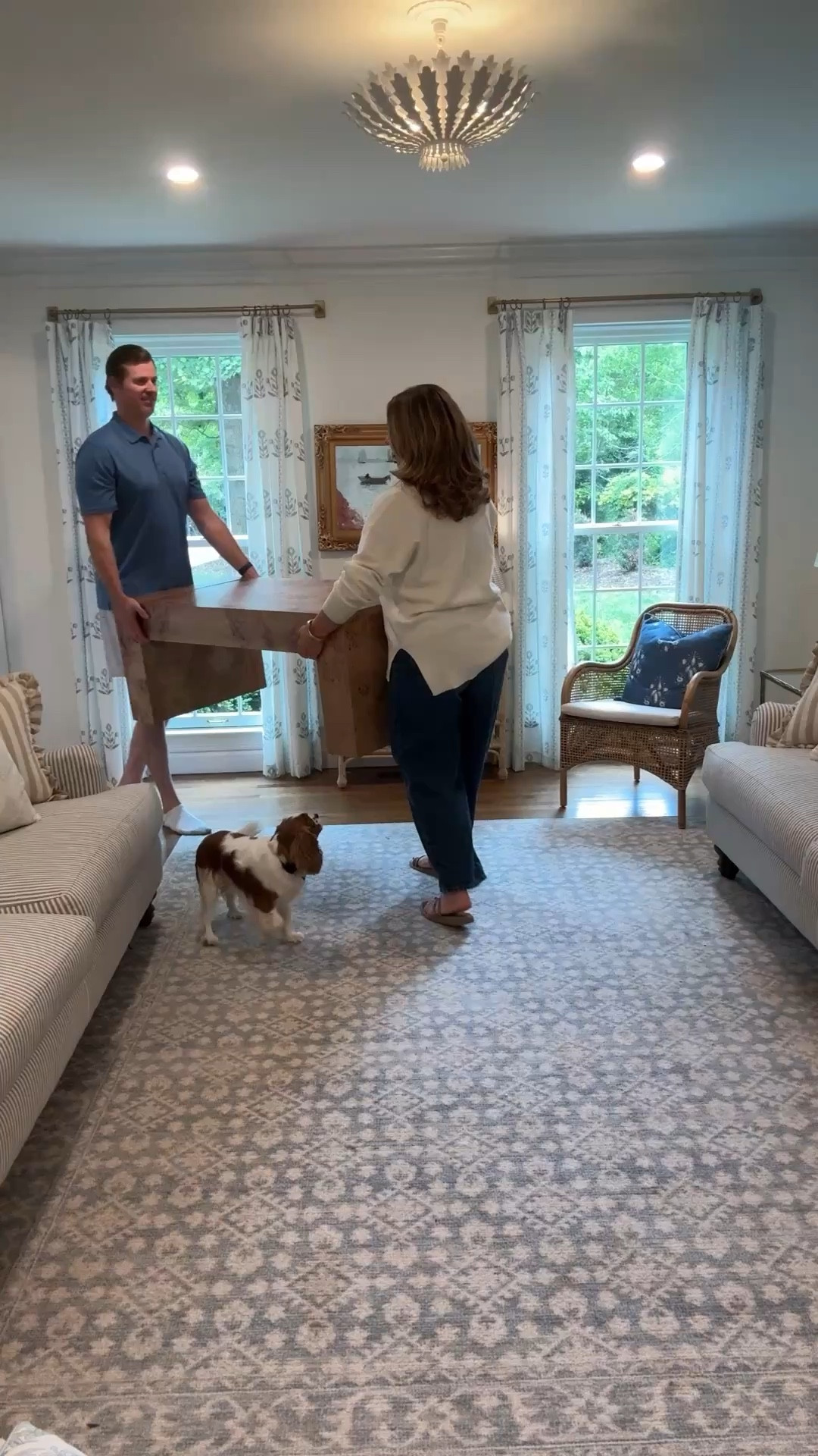 Our new coffee table is here!

Burlwood 
Curtains
Rug
Pillows
Grandmillennial
Living room 


#LTKHome