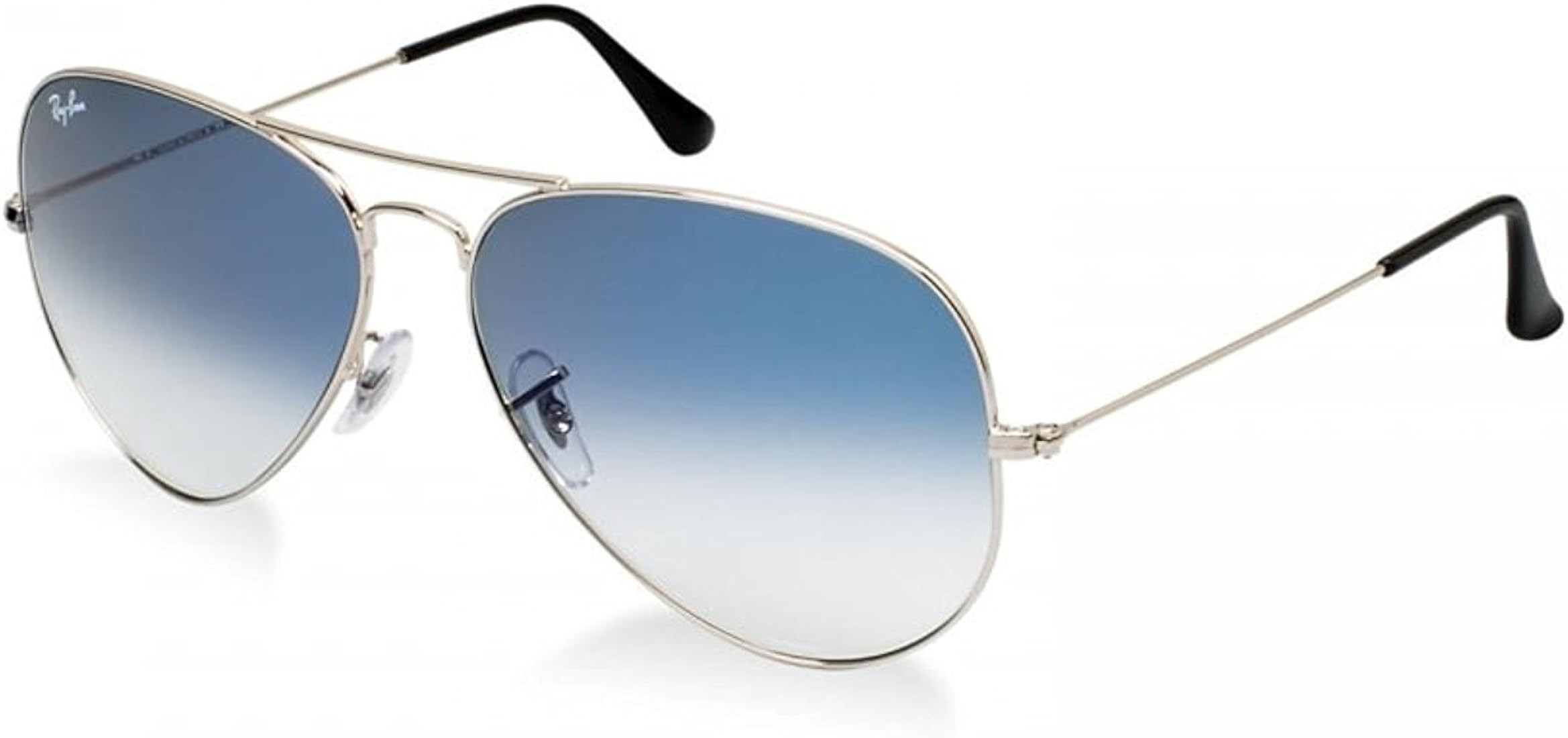 RAY-BAN RB 3025 AVIATOR SUNGLASSES (58 mm, 003/3F SILVER CRYSTAL WHITE/GRADIENT BLUE) | Amazon (US)