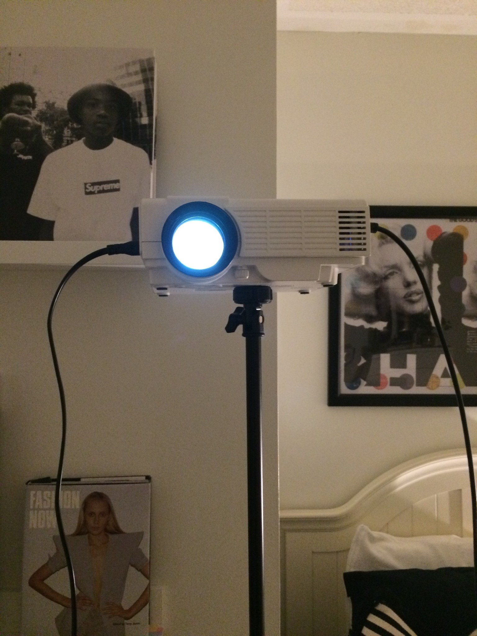 movie night with my projector from amazon 🍨