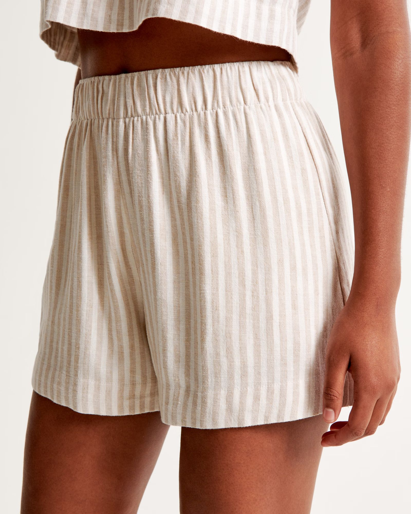 Women's Linen Embroidered Pull-On Short | Women's Bottoms | Abercrombie.com | Abercrombie & Fitch (US)
