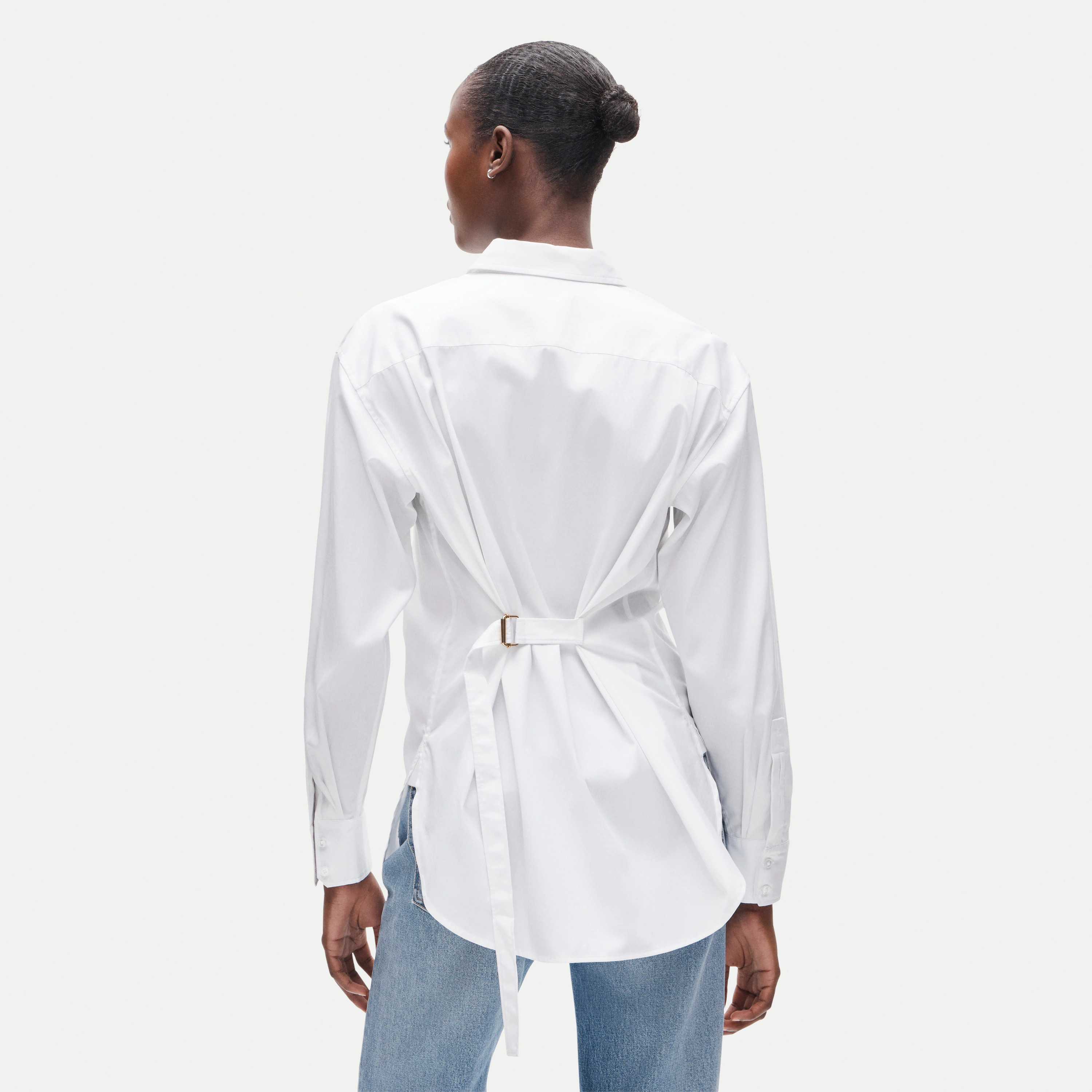 Cinched-back button-up shirt in Greenwich poplin | J. Crew US
