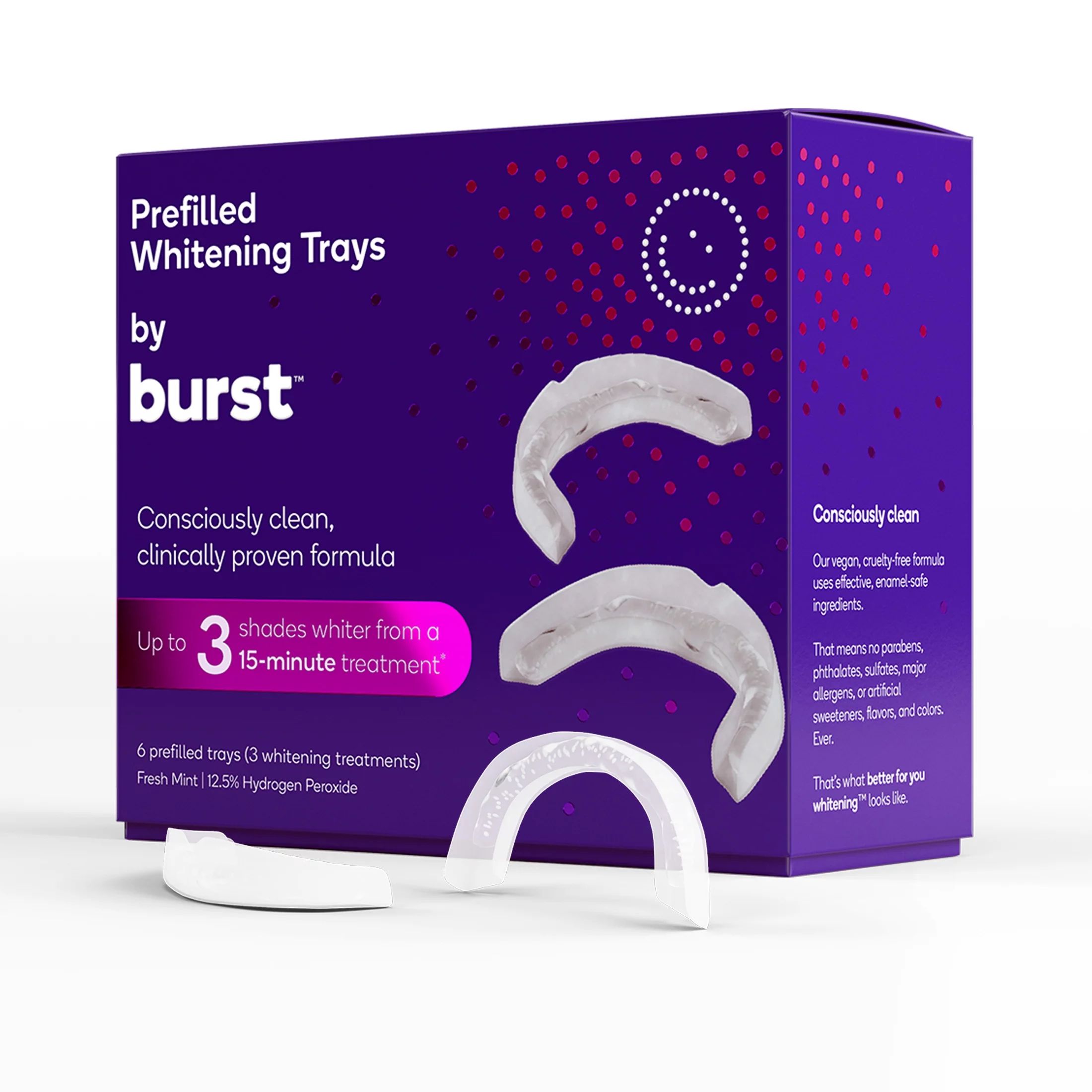 Prefilled Whitening Trays by Burst with 3 Treatments, Fresh Mint, 3-Pack | Walmart (US)