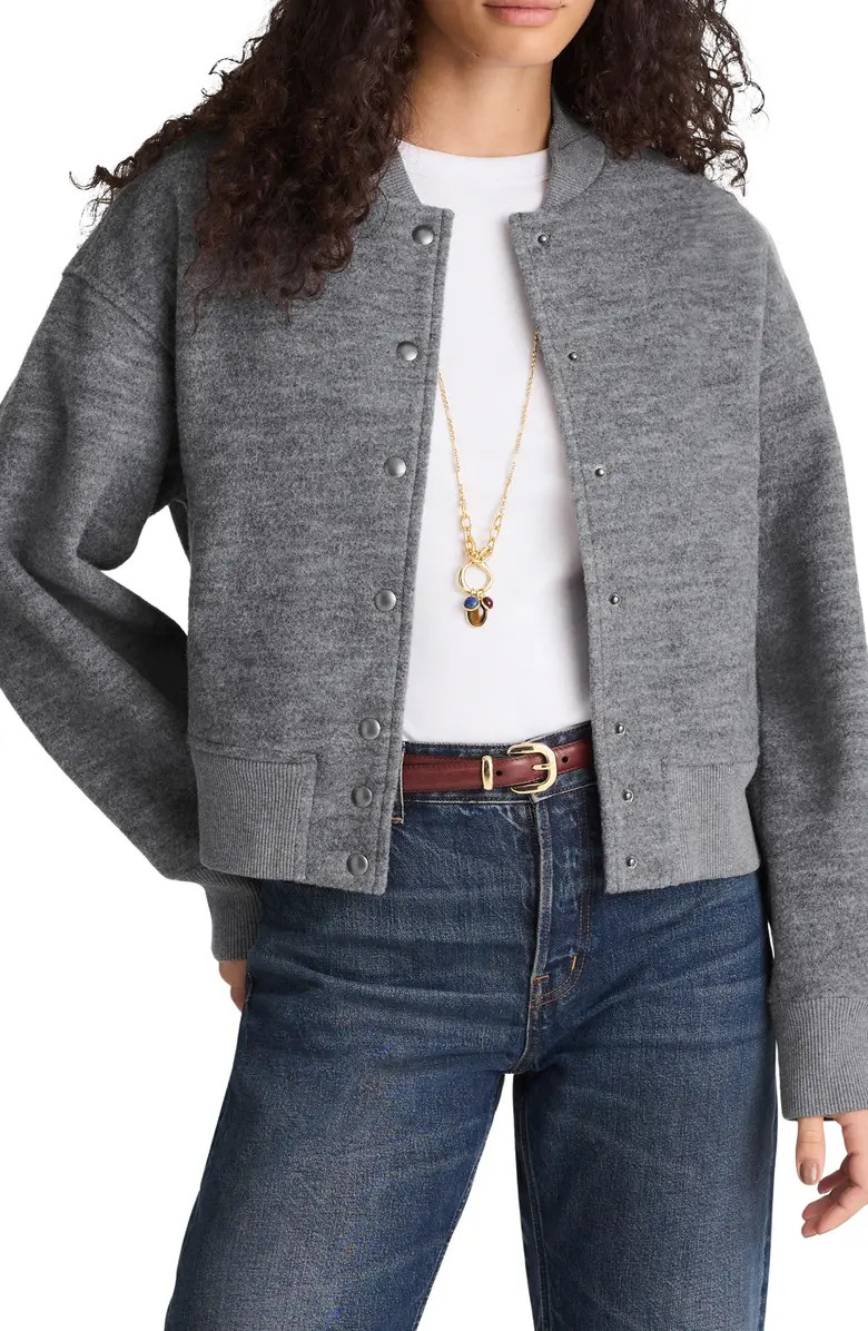 Madewell Double Faced Knit Bomber Jacket | Nordstrom | Nordstrom