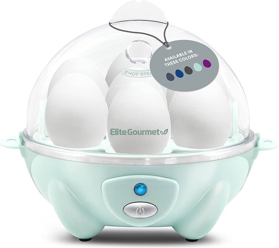 Elite Gourmet Easy Electric 7 Egg Capacity Soft, Medium, Hard-Boiled Cooker Poacher, Scrambled, O... | Amazon (US)