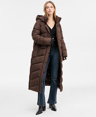 Women's Hooded Water-Resistant Maxi Puffer Coat, Macy's Exclusive | Macy's