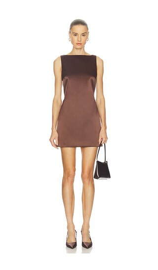 Camila Coelho Maly Mini Dress in Brown. - size M | Revolve Clothing (Global)