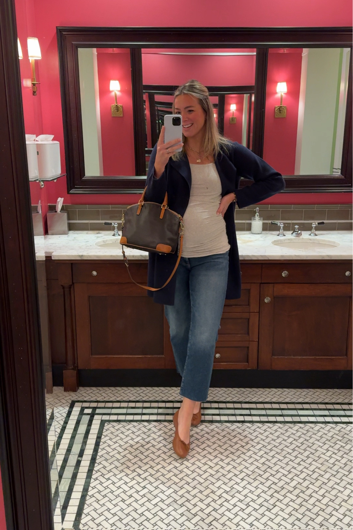 Last nights dinner outfit 🤍 classic style maternity outfit 

#LTKStyleTip #LTKBump