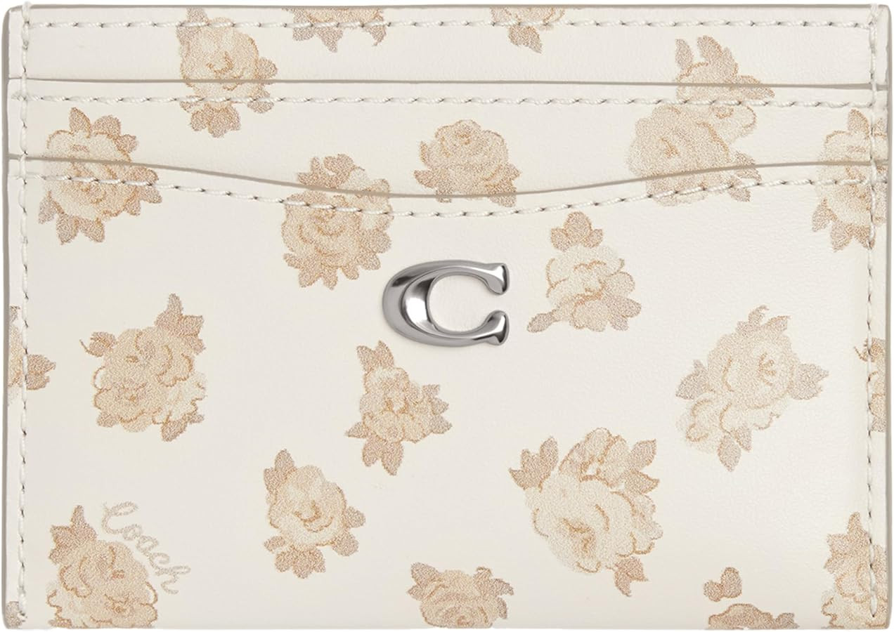 Coach Women's Essential Case with Floral Print Accessory-Travelers Card Sleeves, LH/Chalk Multi | Amazon (US)
