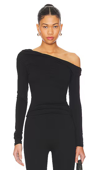 Bria Essential Top in Noir | Revolve Clothing (Global)