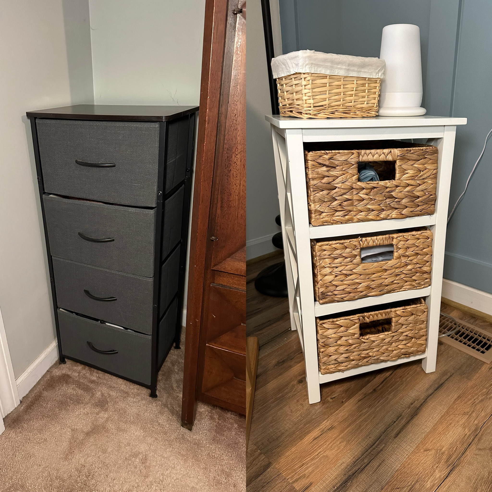 Love both of these nightstands/dressers so much! The left is used in our bedroom and the right is used in our nursery. So functional and great for storage! 

#dresser #nightstand #bedroom #nursery #nurseryfurniture #bedroomfurniture 

#LTKFamily #LTKHome #LTKFindsUnder100