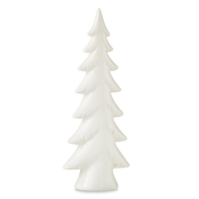 Holiday Time White Ceramic Christmas Tree Tabletop Decor, 10.5" | Walmart (US)