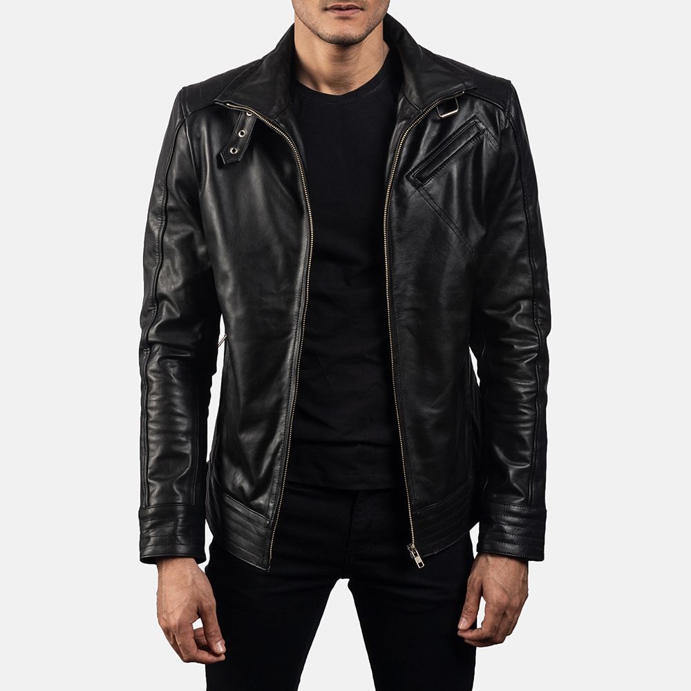 Legacy Black Leather Biker Jacket | The Jacket Maker