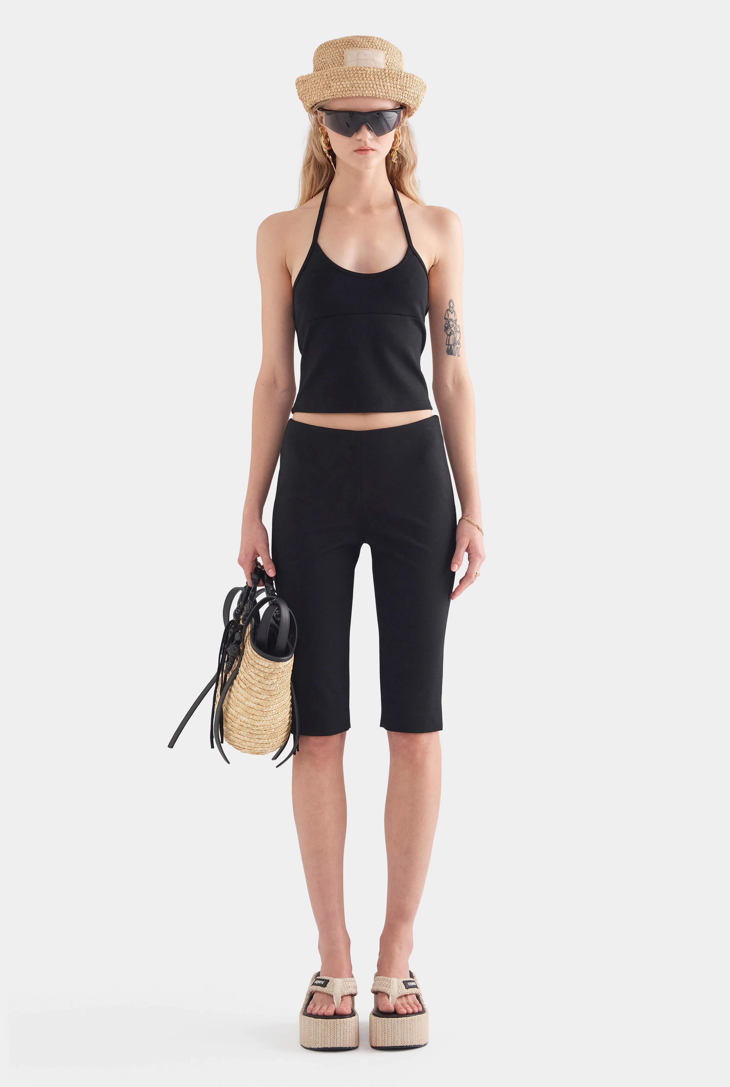 Womens Stretch Wool Capri in Black | Venroy | Venroy AU