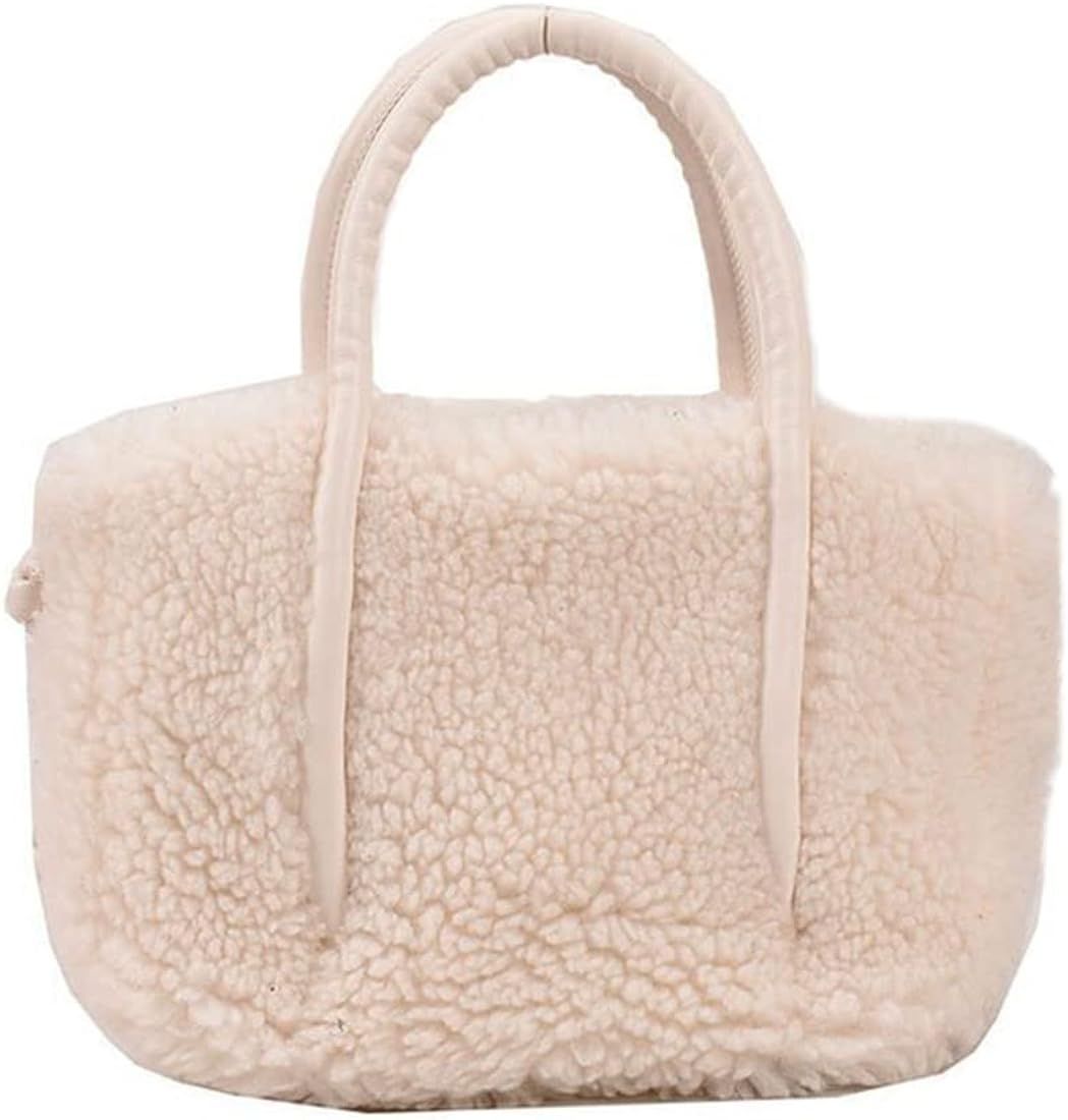 Women Sherpa Purse Faux Fur Totes Crossbody Fuzzy Bag Handbag Furry Fluffy Plush Hand Bags Cute W... | Amazon (US)