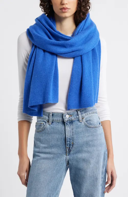 Nordstrom Cashmere Scarf in Blue Glory at Nordstrom | Nordstrom