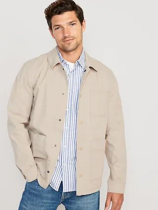 Twill Utility Jacket for Men | Old Navy (US)