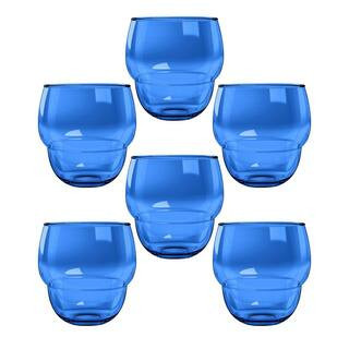 Stacking Bubble 14 oz. Dishwasher Safe Blue Acrylic Drinking Glass | The Home Depot