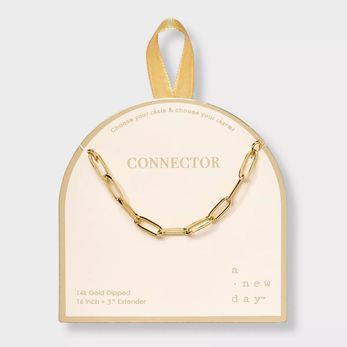 14K Gold Dipped Large Paper Clip Chain Charm Connector - A New Day™ Gold | Target