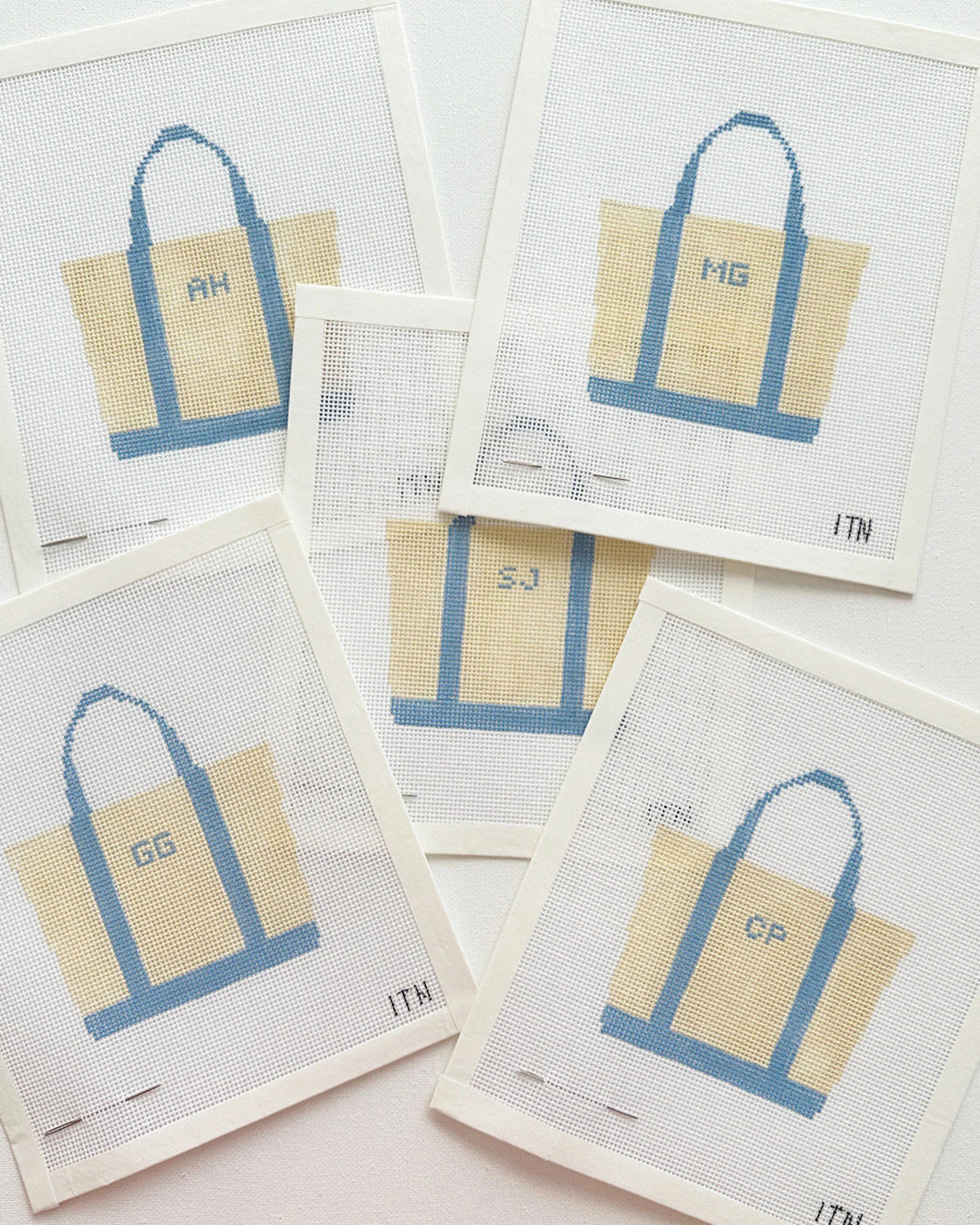 Ironic Tote Needlepoint Canvas With Custom Saying or Initials - Etsy | Etsy (US)