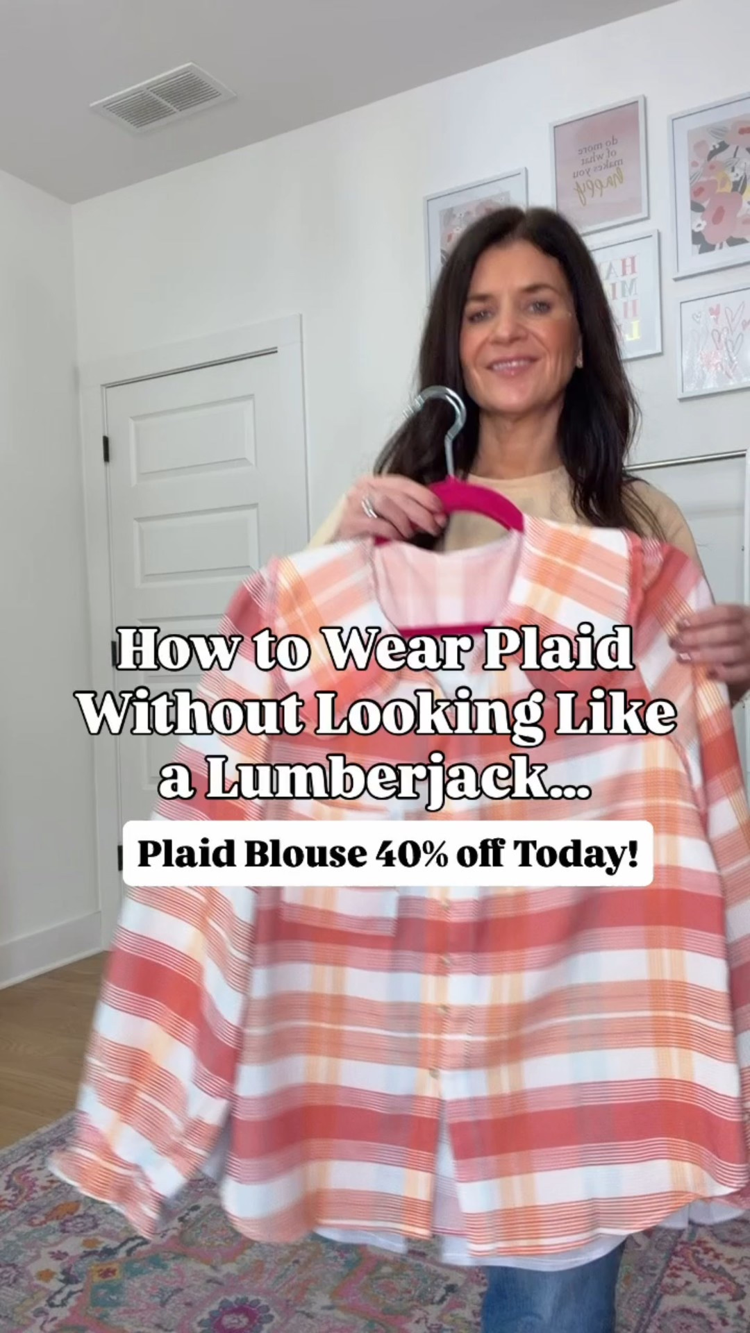 Plaid Blouse - 40% off, under $15. Use code VF8YNAQD.  Promo expires 1/31

#LTKSaleAlert #LTKSeasonal