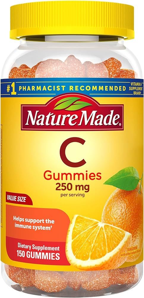 Nature Made Vitamin C 250 mg per serving, Dietary Supplement for Immune Support, 150 Gummies, 75 ... | Amazon (US)