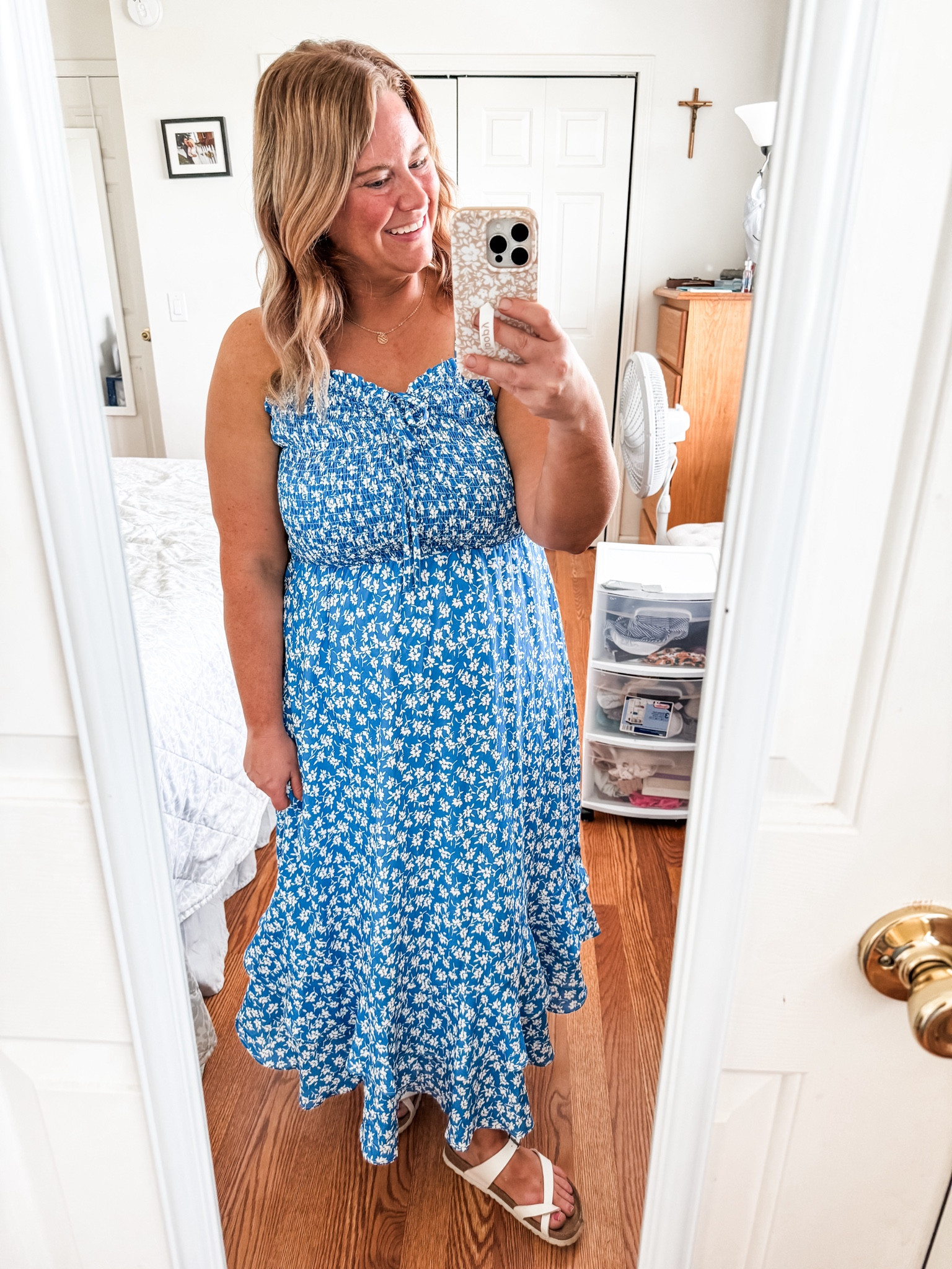 Wearing a large in the dress! Could be dressed up for a wedding guest dress but is also perfect to wear casually like this! 

#LTKWedding #LTKMidsize #LTKSeasonal