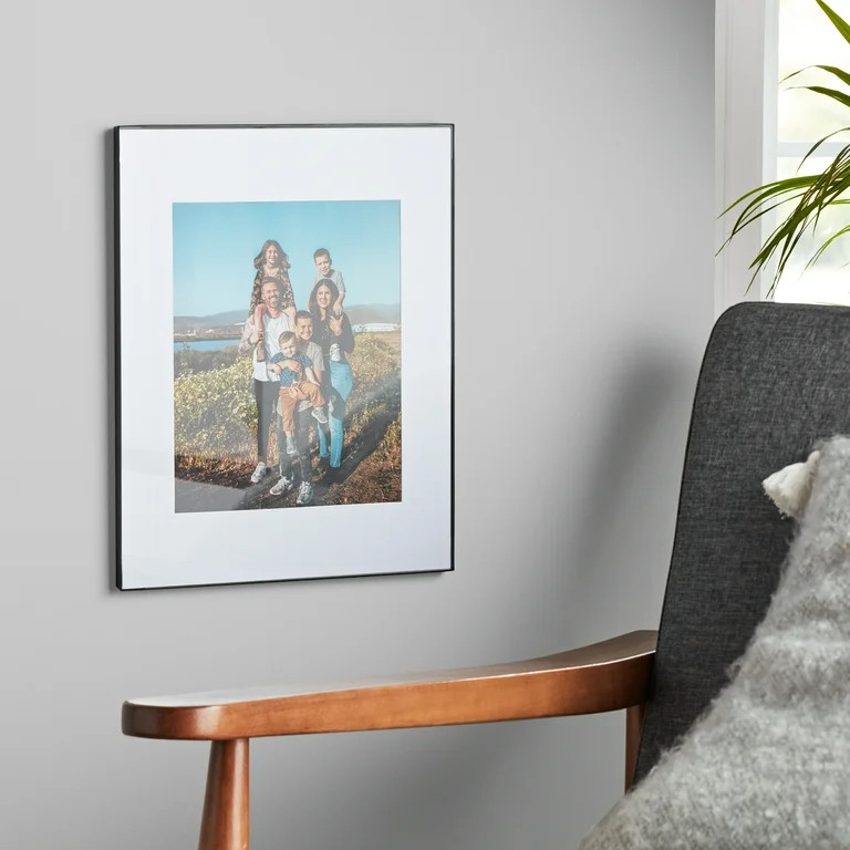 Mainstays 11x14 Matted to 8x10 Front Loading Picture Frame, Black, Set of 6 | Walmart (US)