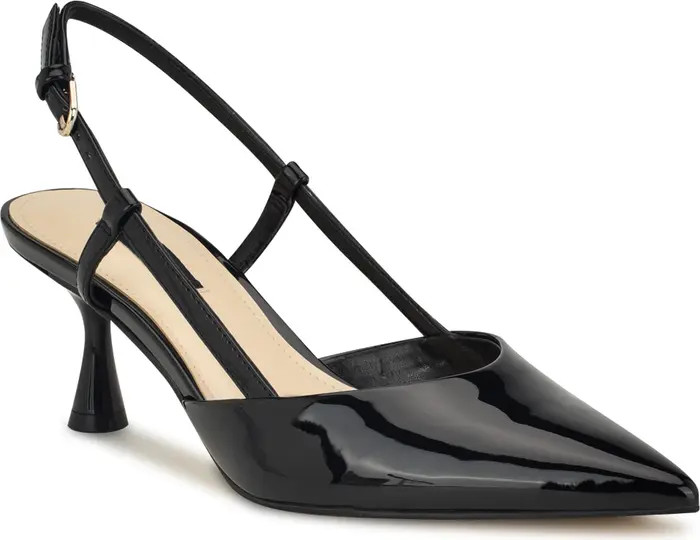 Nine West Rhonda Slingback Pointed Toe Kitten Heel Pump (Women) | Nordstrom | Nordstrom
