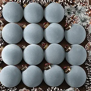 Liliful 15 Pcs Velvet Christmas Balls Bulk Flocked Christmas Tree Ball Ornaments Plastic Balls Xm... | Amazon (US)