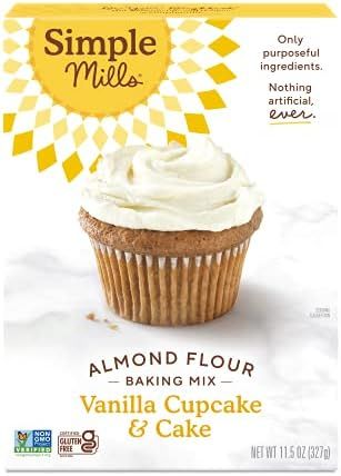Simple Mills Almond Flour Baking Mix, Gluten Free Vanilla Cake Mix, Muffin pan ready, Made with w... | Amazon (US)