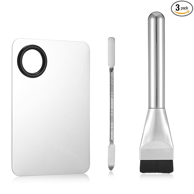 Ouligay 3 Pcs Make Up Spatula Tool Including Makeup Mixing Palette,Foundation Spatula,Makeup Pale... | Amazon (US)