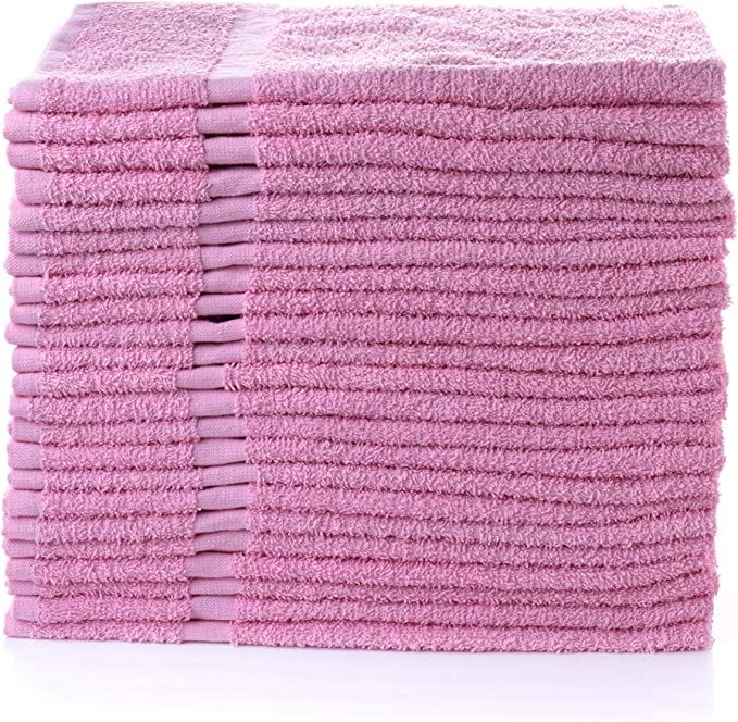 Simpli-Magic Cotton Set, Hand Towels, 16” x 27”, Pinky, Pack of 12 | Amazon (US)