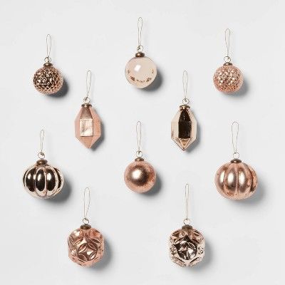 Set of 10 Metallic Ornament Gold - Threshold™ designed with Studio McGee | Target