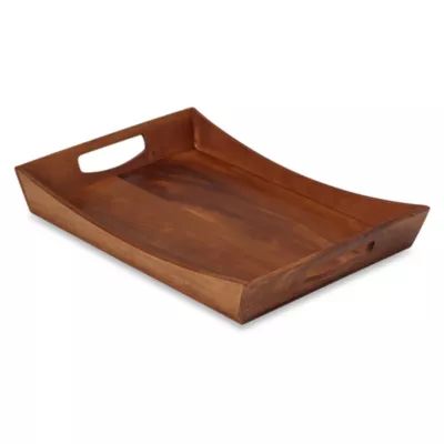 B. Smith® 20-Inch Acacia Wood Handled Tray | Bed Bath & Beyond | Bed Bath & Beyond