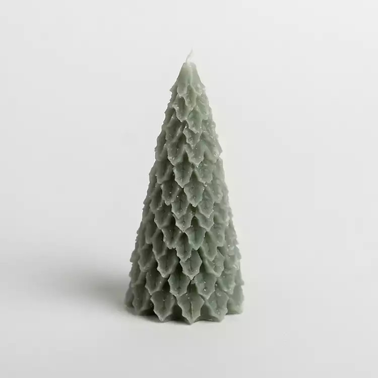 Light Green Christmas Tree Pillar Candle, 5 in. | Kirkland's Home