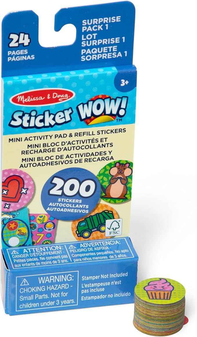 Melissa & Doug Sticker Wow!™ Mini Activity Pad and 200+ Refill Stickers for Sticker Stamper Art... | Amazon (US)