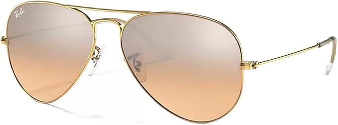 Ray-Ban RB3025 Metal Aviator Sunglasses For Men For Women + BUNDLE with Designer iWear Eyewear Ca... | Amazon (US)