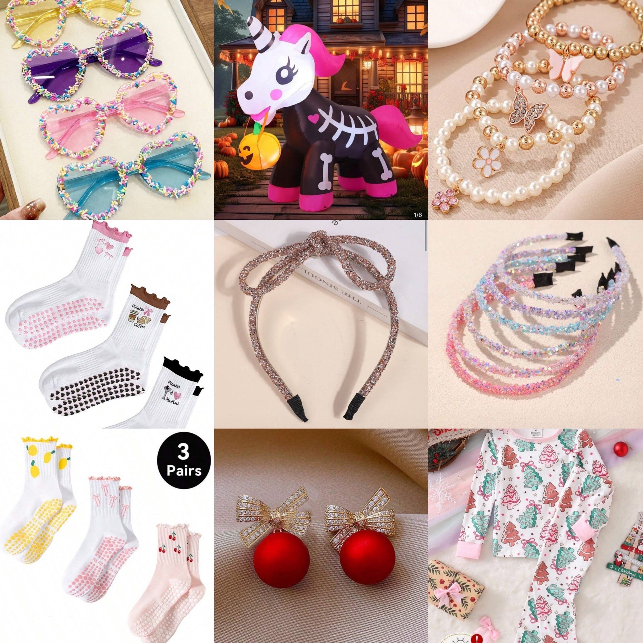 SHEIN Haul, little girls Christmas stocking stuffers and gifts, headbands, earrings, sunglasses, pajamas, Pilates socks 

#LTKFindsUnder50 #LTKGiftGuide #LTKHoliday