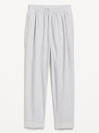 High-Waisted Linen-Blend Straight Pants | Old Navy (US)