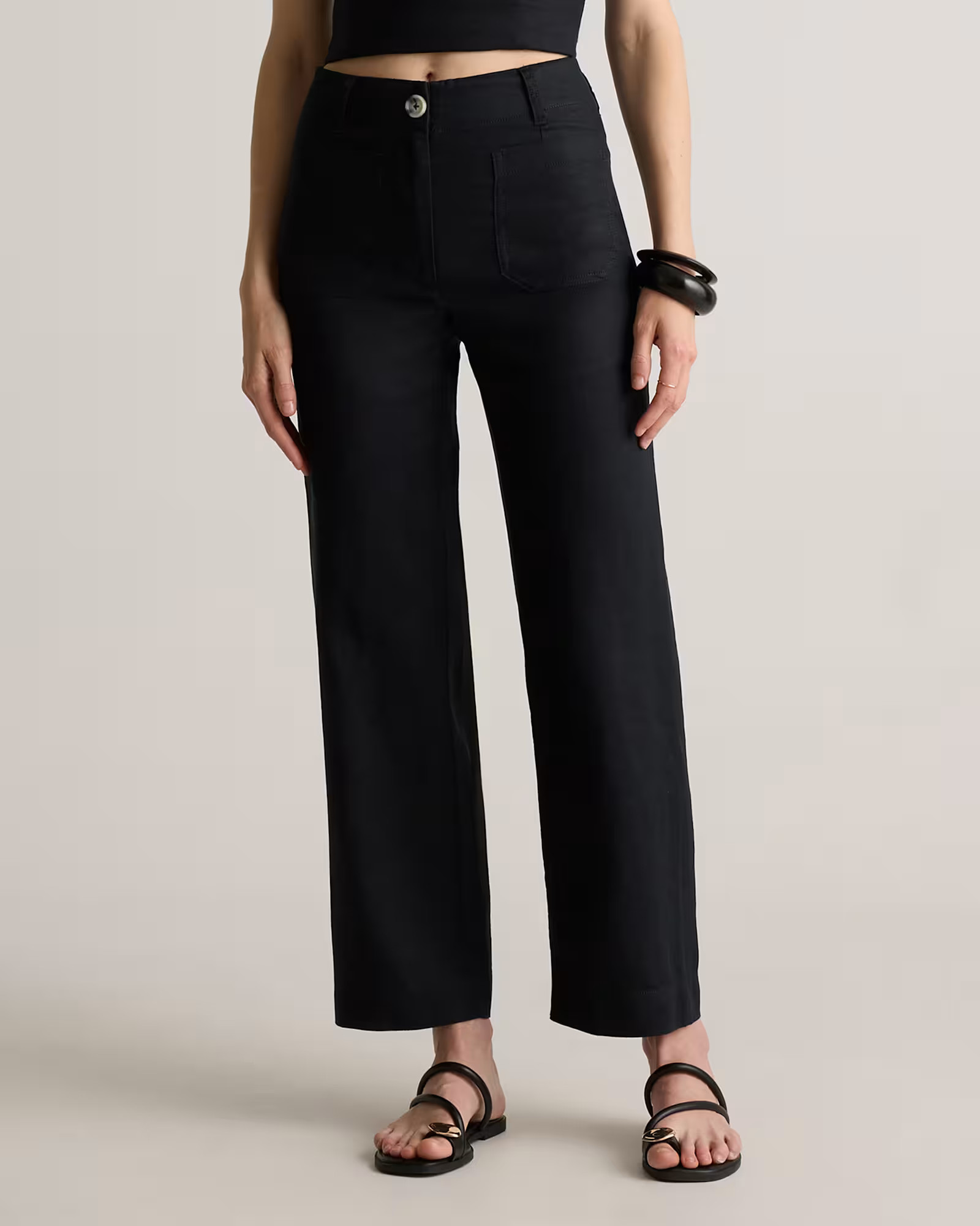 100% European Linen Patch Pocket Wide Leg Pants | Quince