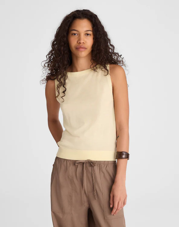 Boatneck Sleeveless Sweater | Madewell