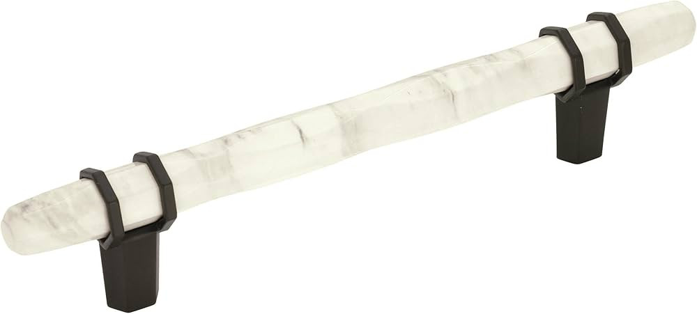 Amerock | Cabinet Pull | Marble White/Black Bronze | 5-1/16 inch (128 mm) Center to Center | Carr... | Amazon (US)